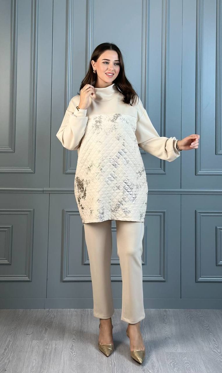 Quilted metallic Survêt
